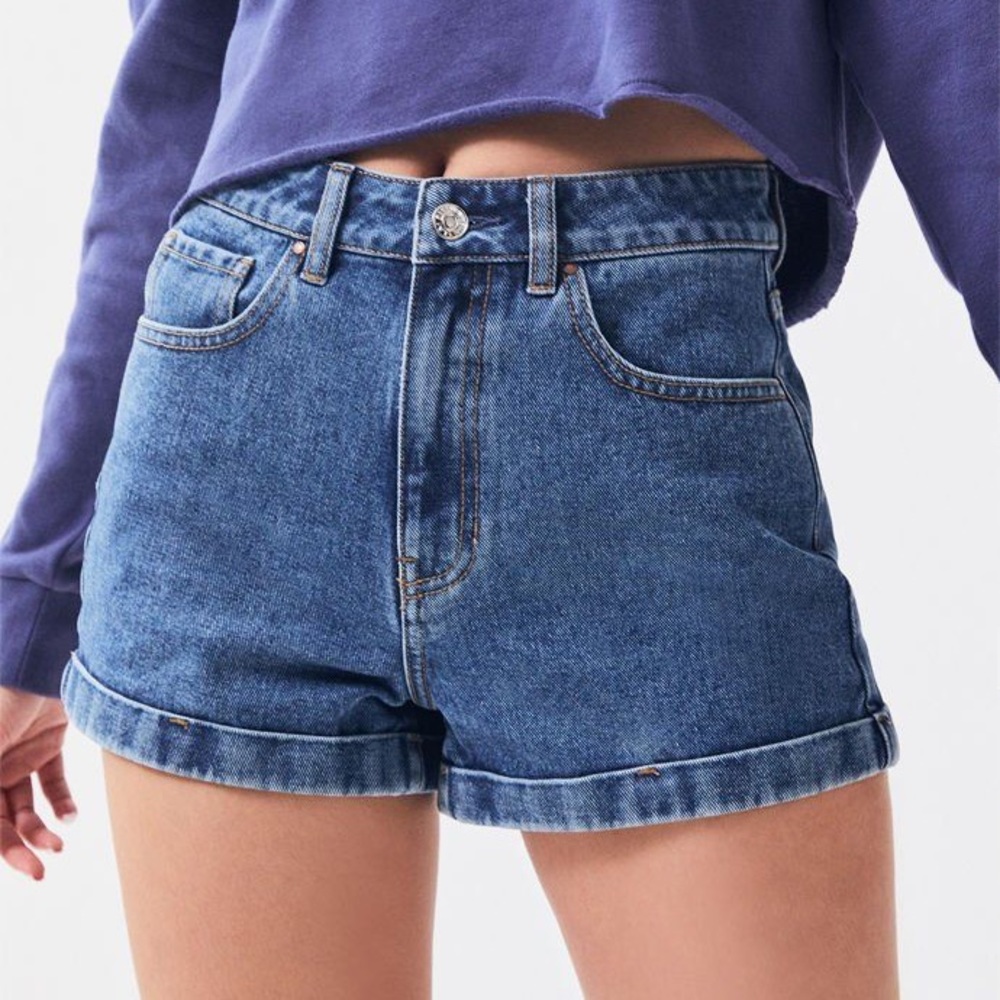 pacsun dark blue mom shorts